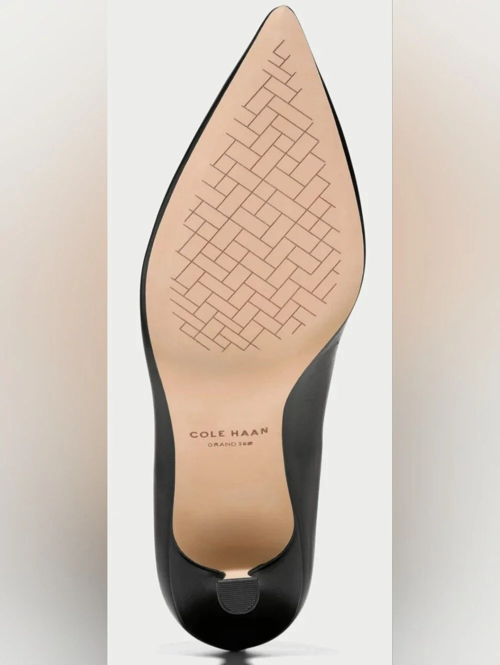 Cole Haan Black Leather Pointed-Toe Heel